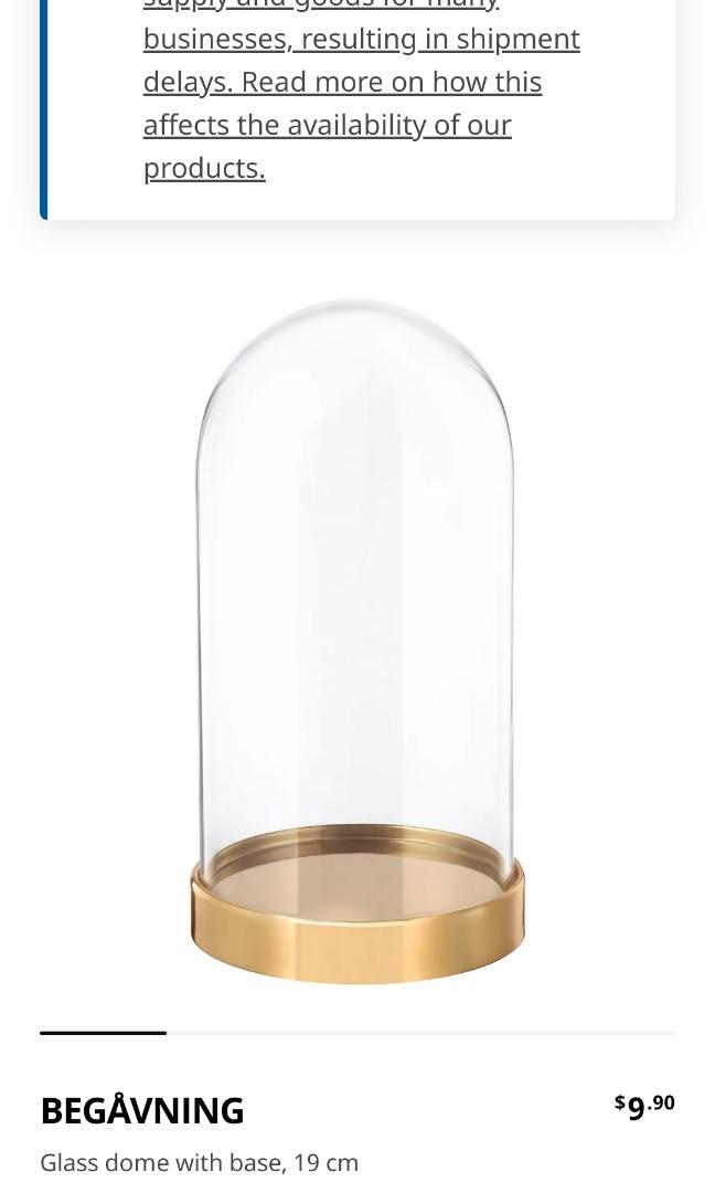 Glass Dome by IKEA, Furniture & Home Living, Home Decor, Vases