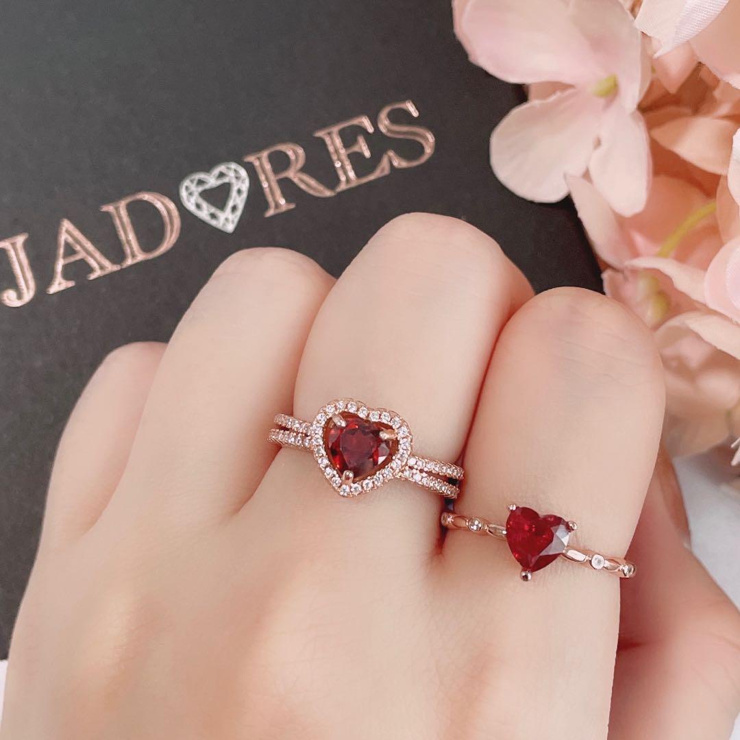 Heart Garnet Ring