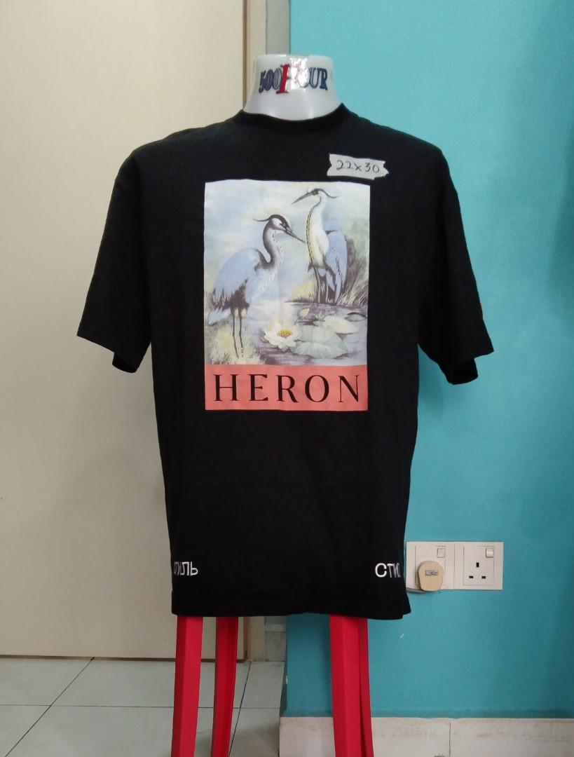 Heron Preston Crane T shirt, Men's Fashion, Tops & Sets, Tshirts 