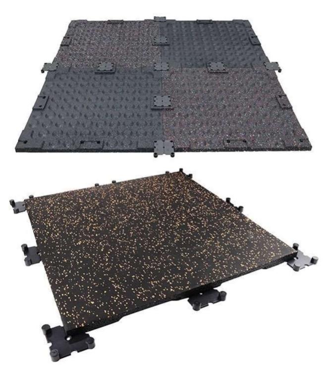Rubber gym mats High Density EPDM Rubber Tile Mat With Connector 20mm