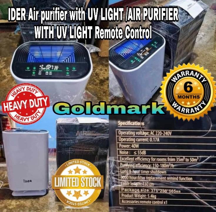 IDER Air purifier with UV LIGHT AIR PURIFIER WITH UV LIGHT