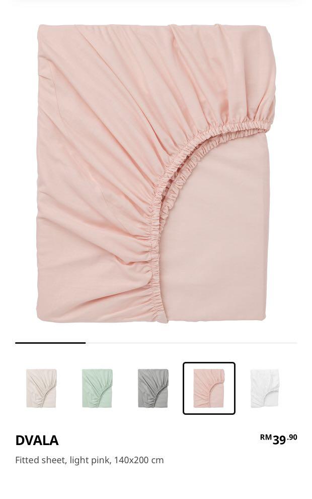Ikea DVALA fitted sheet, Furniture & Home Living, Home Decor, Cushions