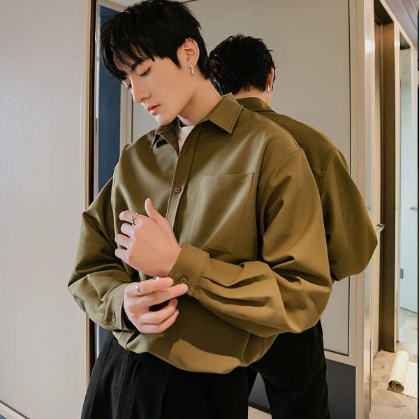 Korean Styled Oversized Shirt, Men's 