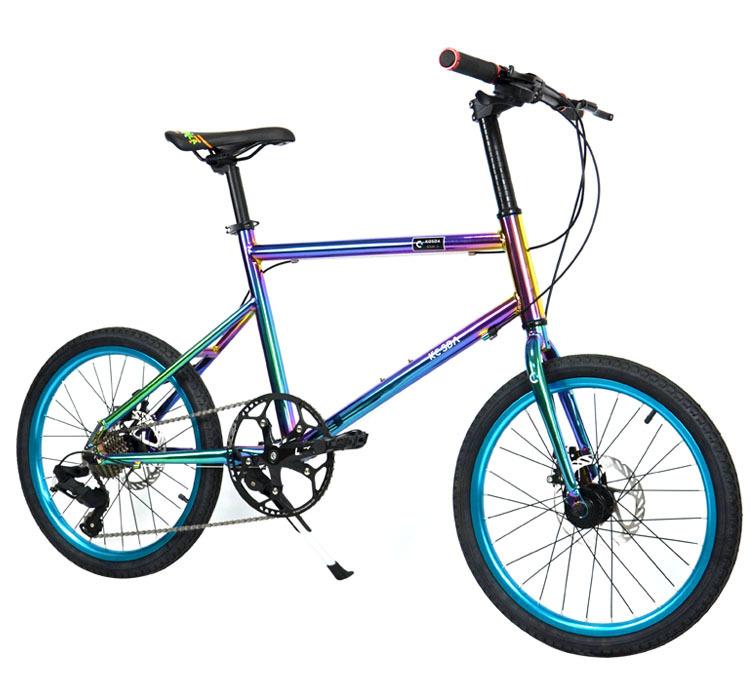 KOSDA Mini Velo 20inch 8 Speed Bike Electroplating Bicycle KSD GOLD Bicycle Minivelo Titan Rifle Chrome
