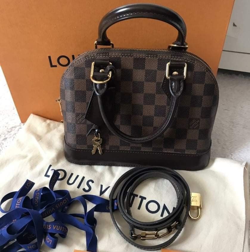 Louis Vuitton Alma BB Damier Ebene Cherry Bag, Luxury, Bags & Wallets on  Carousell