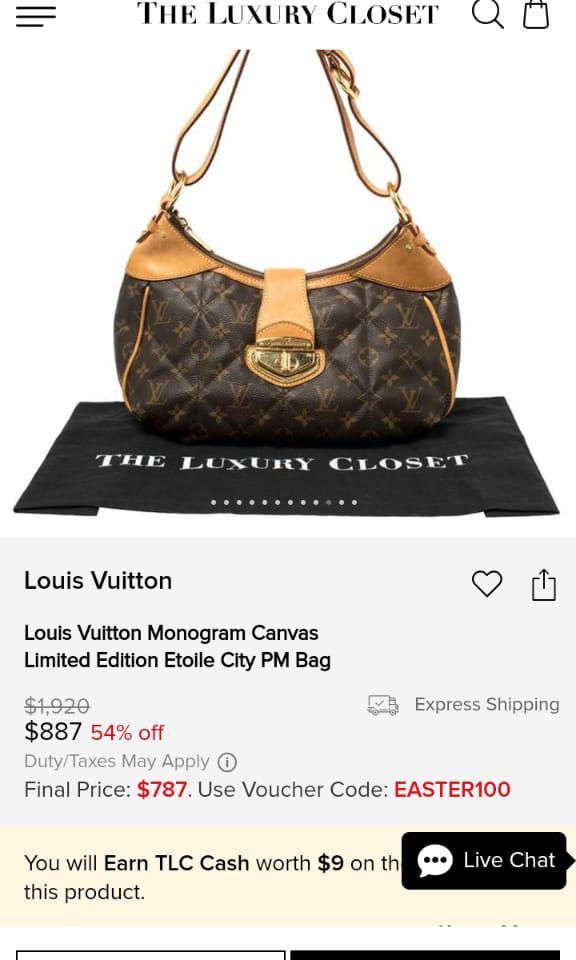Louis Vuitton Monogram Canvas Limited Edition Etoile City PM Bag