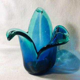 Magical Art Glass Piece of a Vase or Candle Holder by Murano