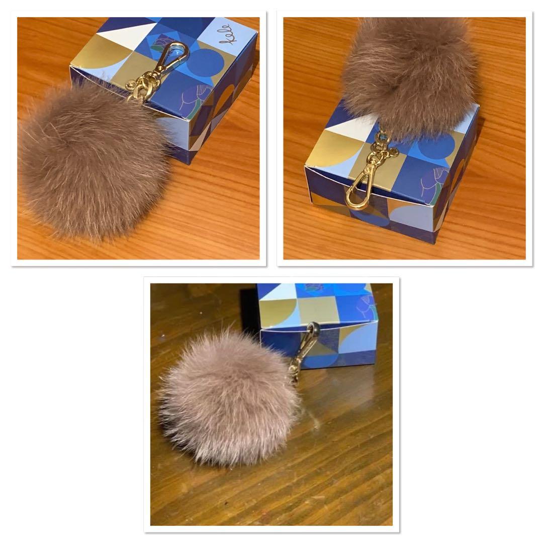 Michael Kors Extra Large Fur Pom Pom Key Chain cum bag charm for sale