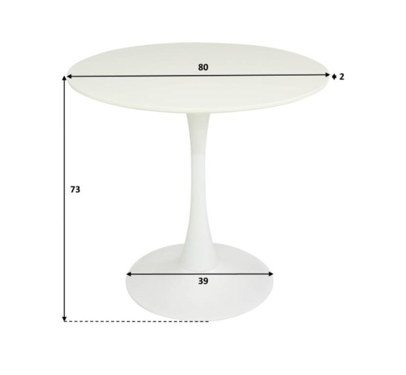 (New) Forty two round dining table white, Furniture & Home Living