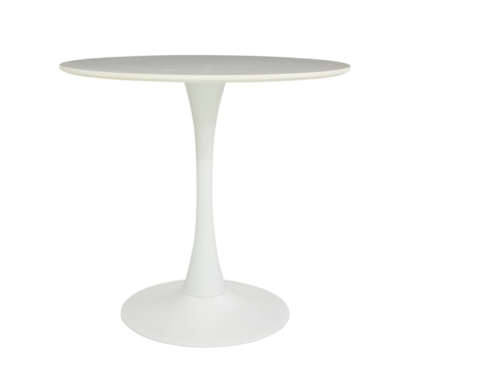 (New) Forty two round dining table white, Furniture & Home Living
