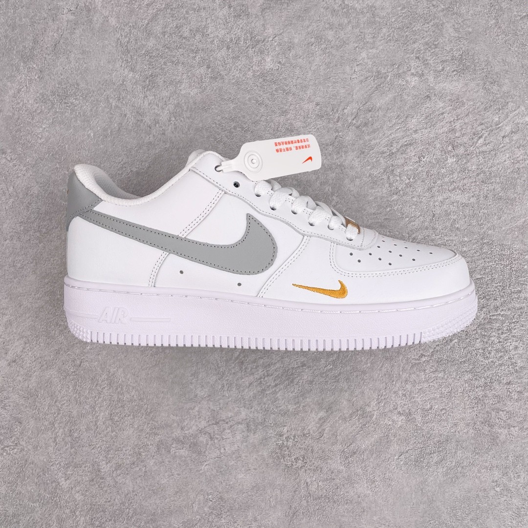 white grey and gold air force 1