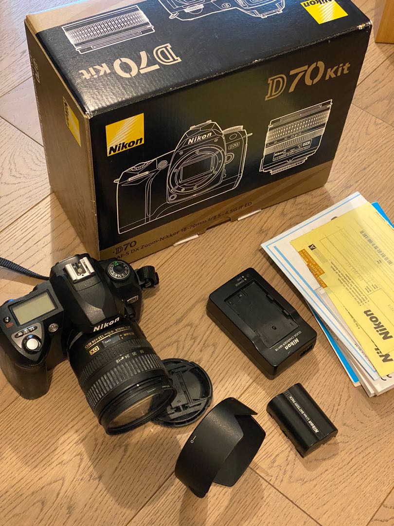 Nikon D70 kit 18-70mm DX, 攝影器材, 鏡頭及裝備 - Carousell