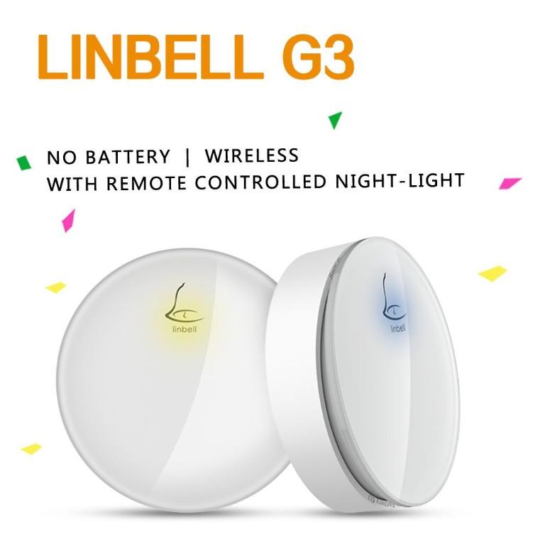 Original Linbell G3 Self-Powered Batteryless Wireless Door Bell ...