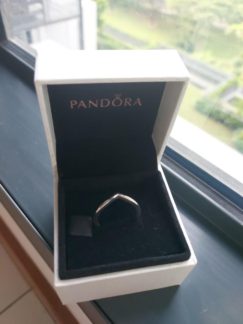 Polished wishbone shop ring pandora
