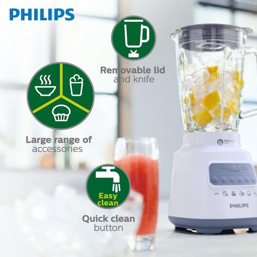 Philips Blender Series 5000 (Category: Juicers, Blenders & Grinders) located in Pasig City. Submitted by marketplacesellinginc (Listing ID 1082127625, Image 3). Description: Philips Blender Series 5000 Brand New, AUTHENTIC / ORIGINAL💯 Blend 40% finer and crush ice perfectly Thanks to powerful ProBlend Crush Technology Enjoy the finest smoothies with ProBlend Crush technology. Our unique 4-star blade and energy-efficient 700W the motor makes perf
