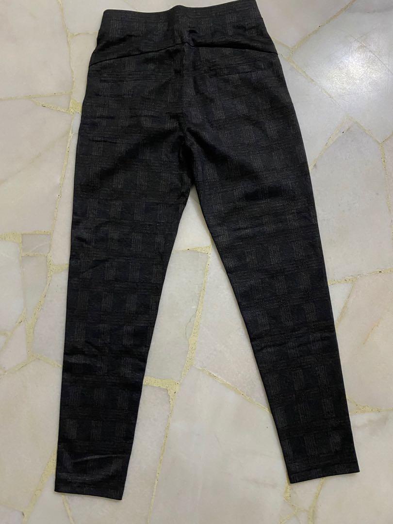 Dark grey plaid pants store