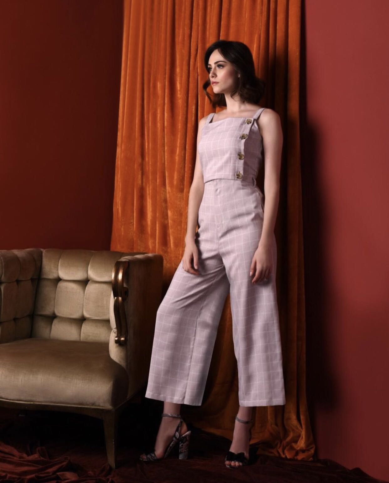 FREE SF Plains And Prints Pantsuit Jumpsuit Women s Fashion