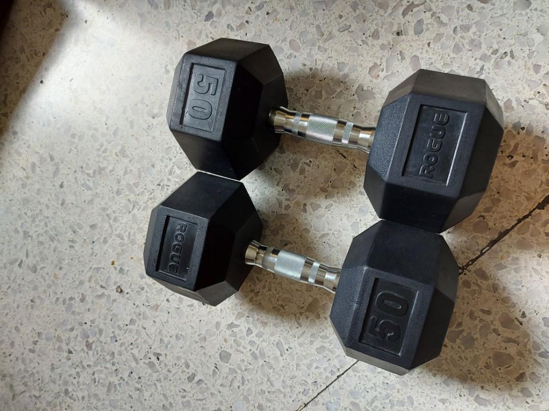 Rogue 50 lb dumbbell clearance
