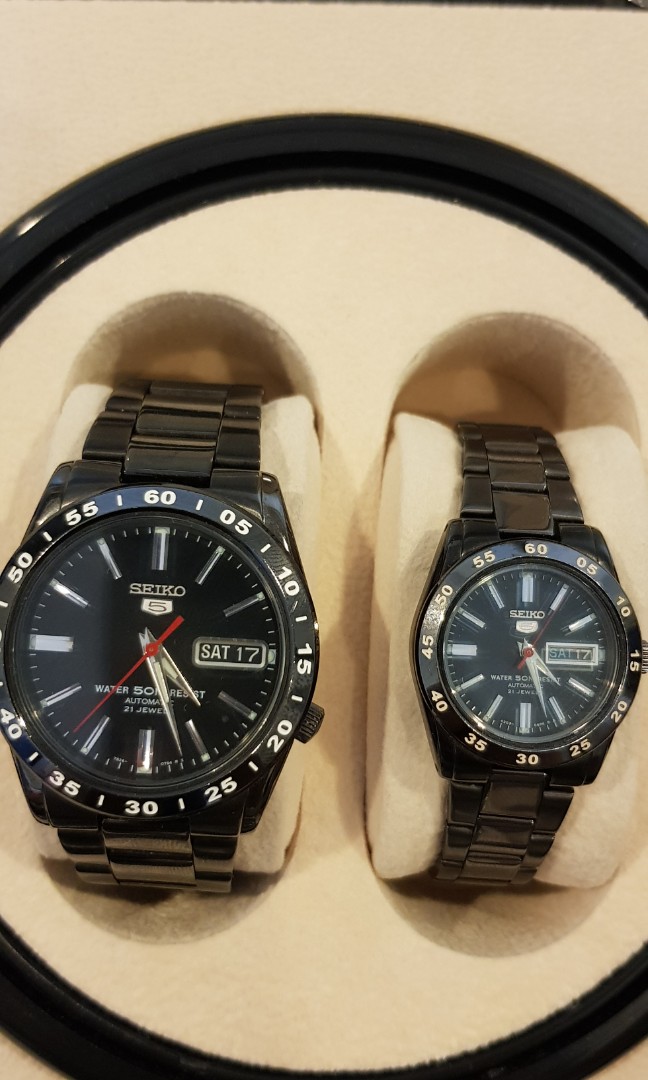 Seiko 5 couple watch, Men's Fashion, Watches & Accessories, Watches on  Carousell