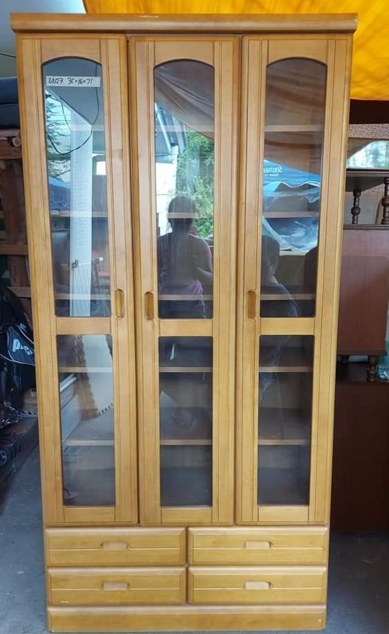 Solid Wood Display Cabinet Furniture Home Living Furniture Shelves Cabinets Racks On Carousell