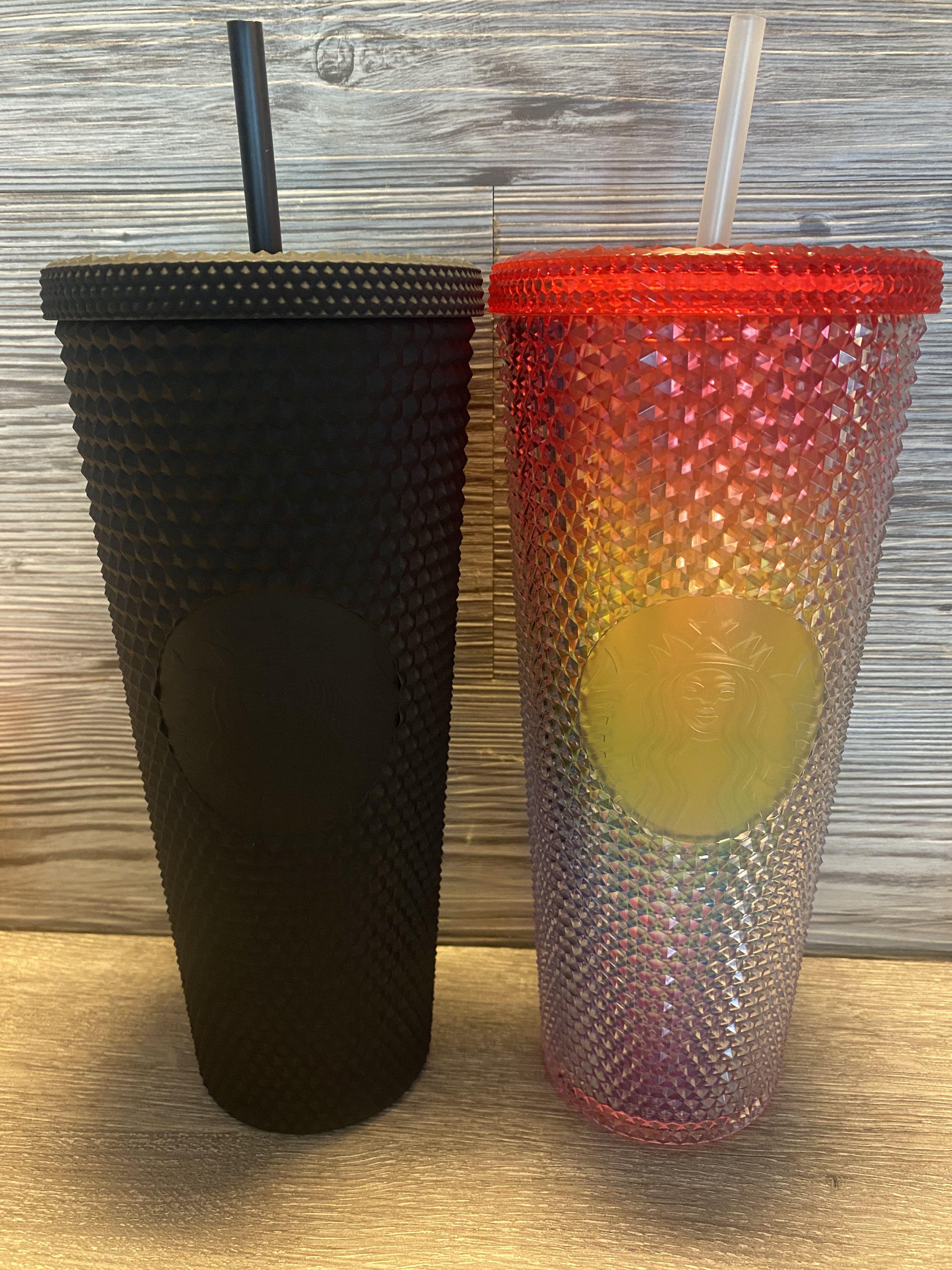 Starbucks Limited Edition Set Matte Black Red Gold Rainbow Aurora Studded  Cold Cup Tumbler, Furniture & Home Living, Kitchenware & Tableware, Water  Bottles & Tumblers On Carousell