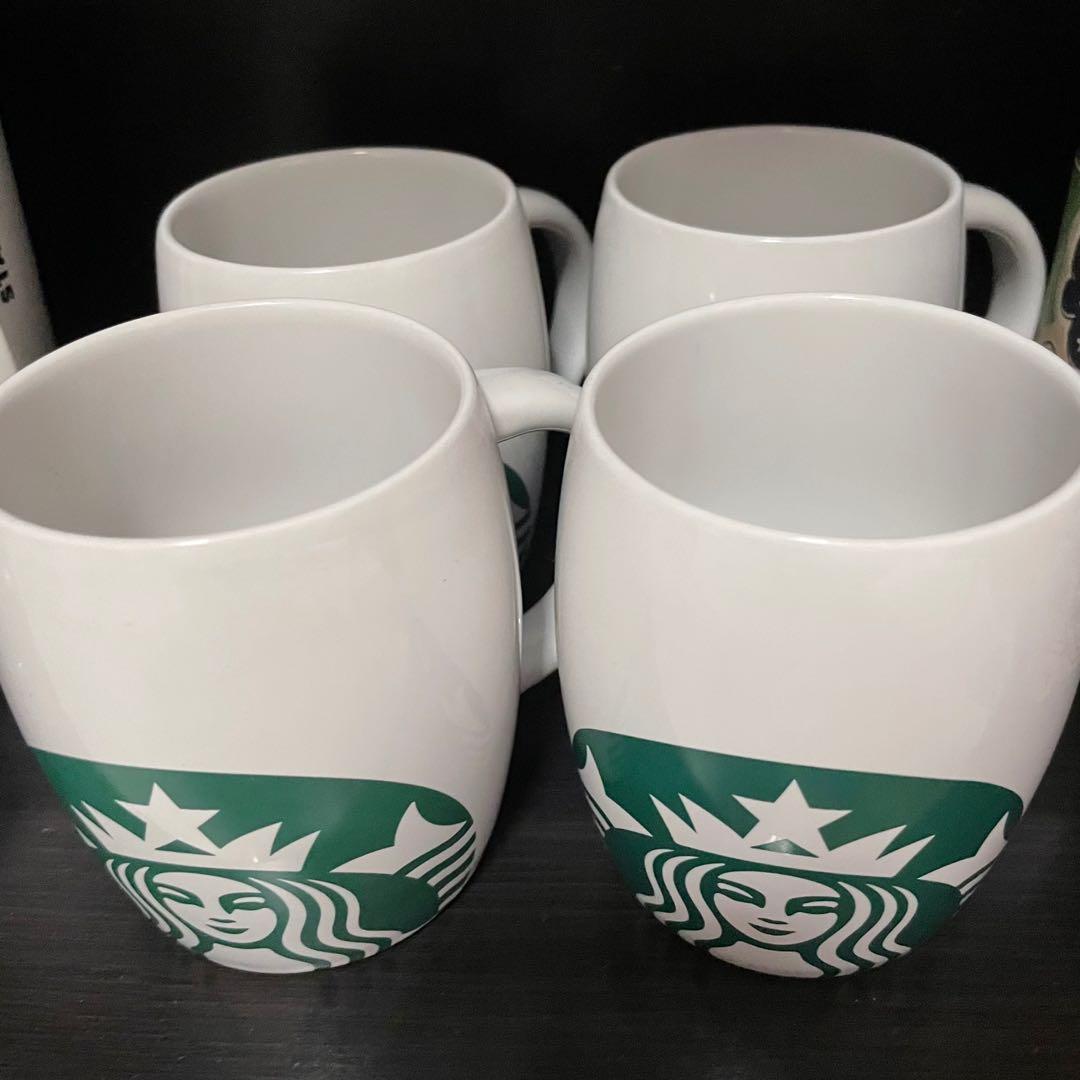 Starbucks Mug set of 4, Furniture & Home Living, Kitchenware