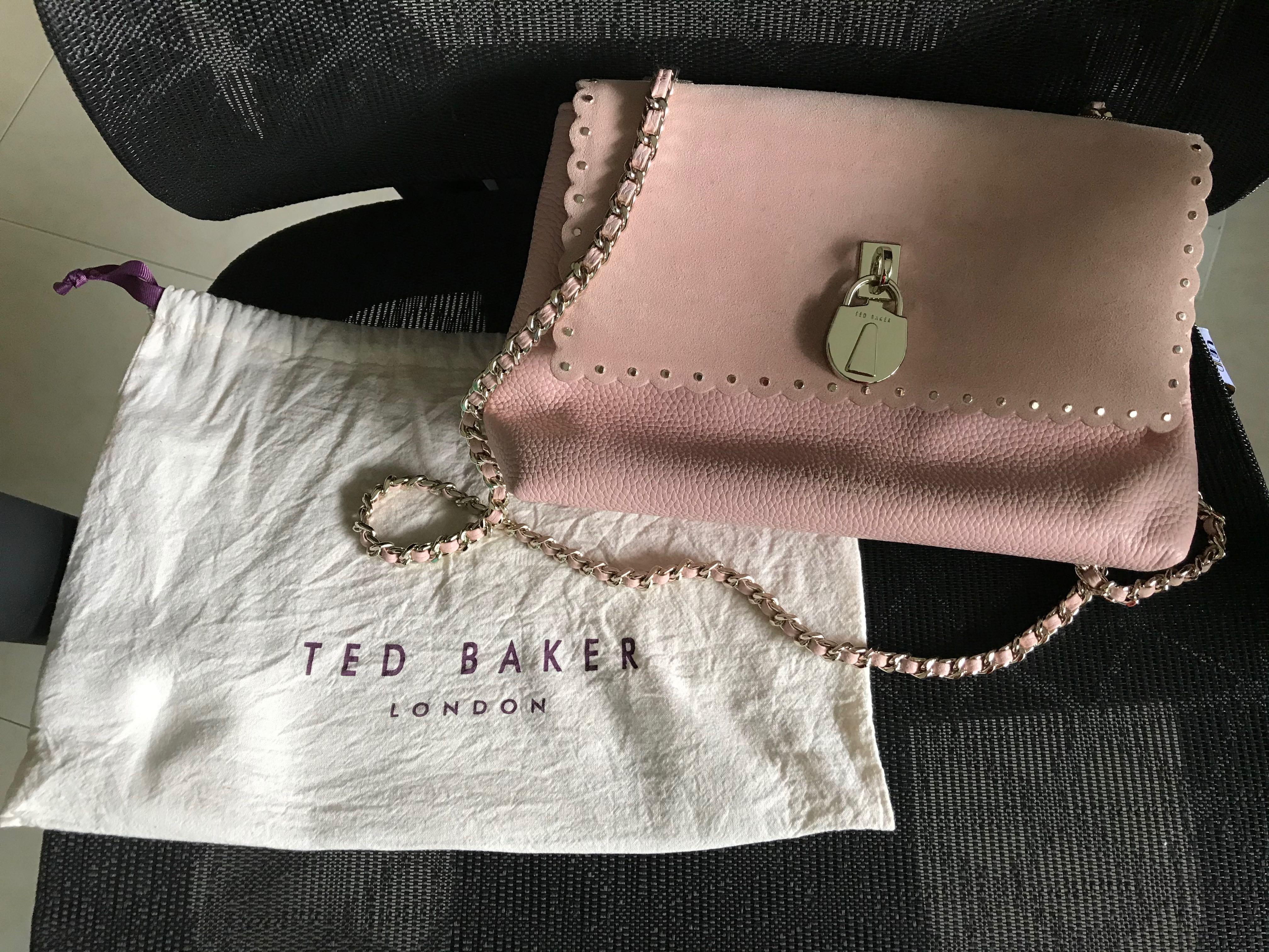 Ted baker suede cheap padlock cross body bag