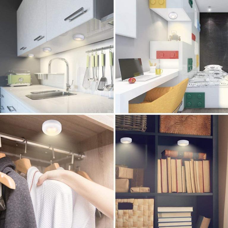 6 Pack Under Cabinet Lights Elfeland RGB Wireless LED Puck Lights Closet Lights 4000K Dimmable Battery Powered Remote Control Atmosphere Night Light Ideal for Cupboard Kitchen Wardrobe Color Changing 6 Pack Under Cabinet Lights Elfeland RGB Wireless LED Puck Lights Closet Lights 4000K Dimmable Battery Powered Remote Control Atmosphere Night Light Ideal for Cupboard Kitchen Wardrobe Color Changing