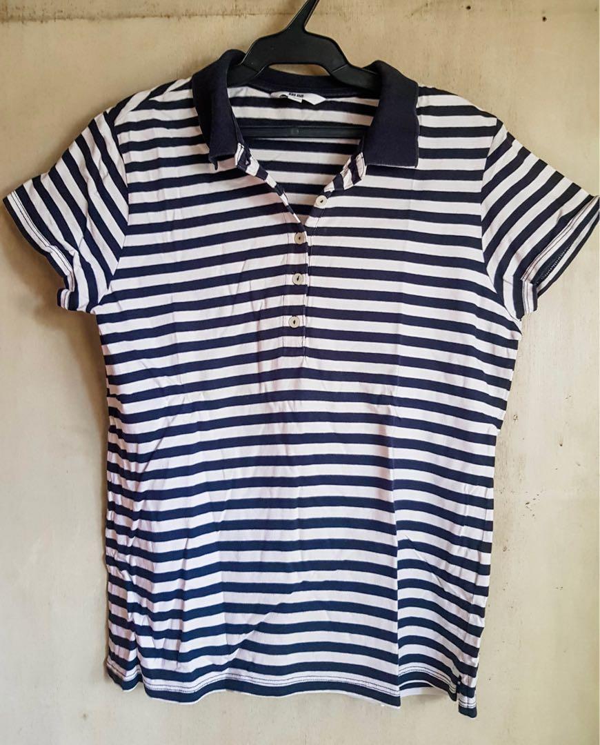 Uniqlo striped polo shirt clearance