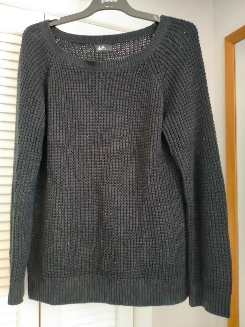 Warm black jumper clearance