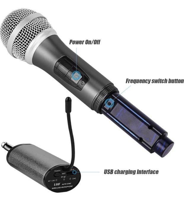 System,　The　on　Handheld　Fun　and　to　Have　Karaoke　Parties　Wireless　House　Wireless　Nights　Microphone　Microphone,Ankuka　for　System　mic　Dynamic　Over　Microphones　Mixer,PA　Audio,　Carousell