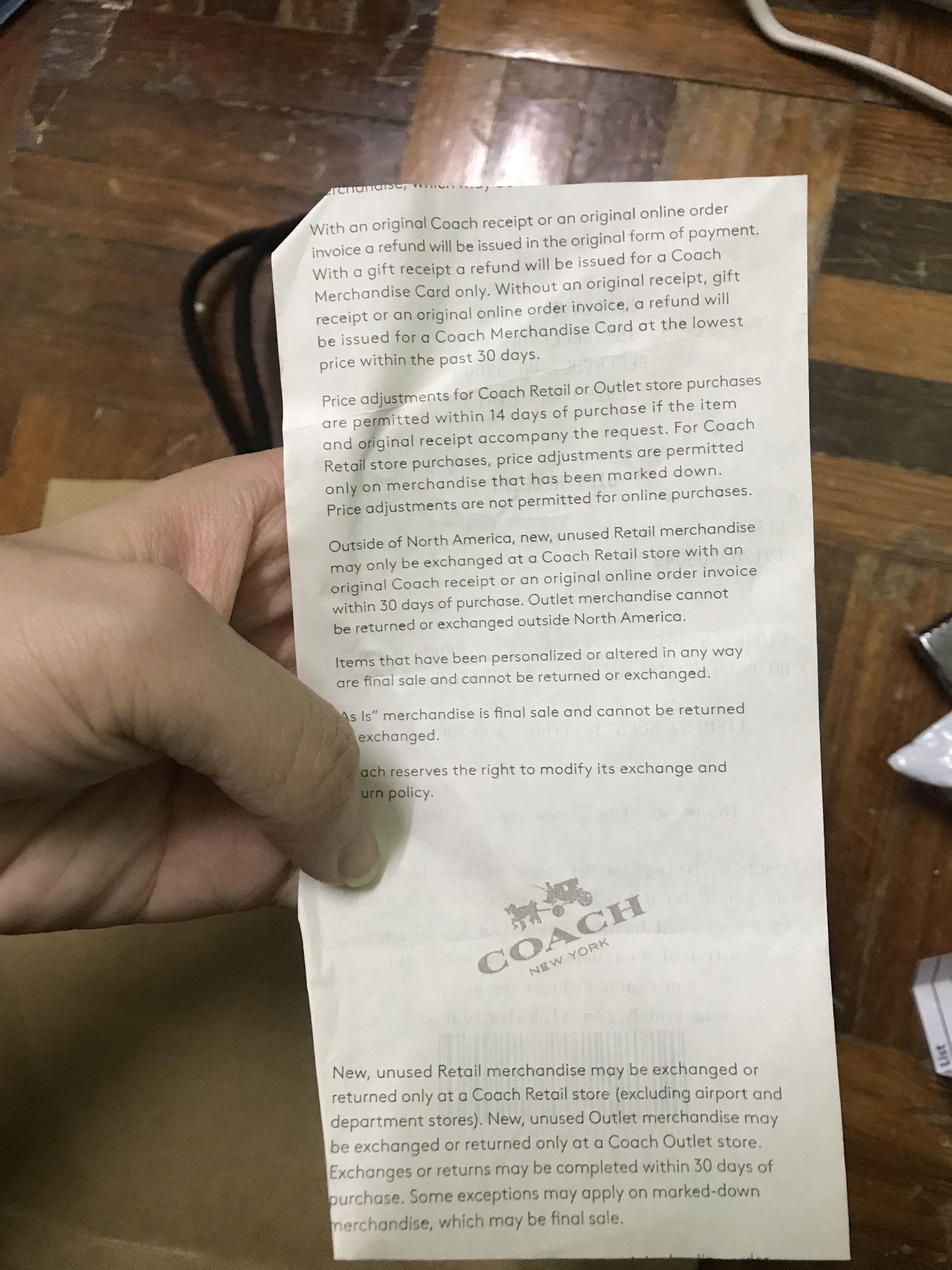 coach return past 30 days