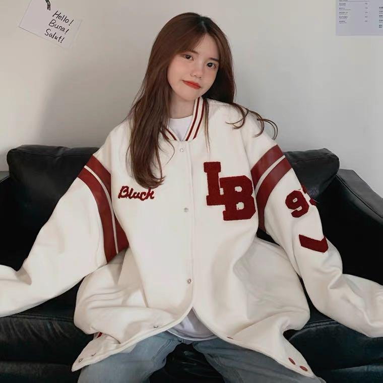 Red jersey jacket store