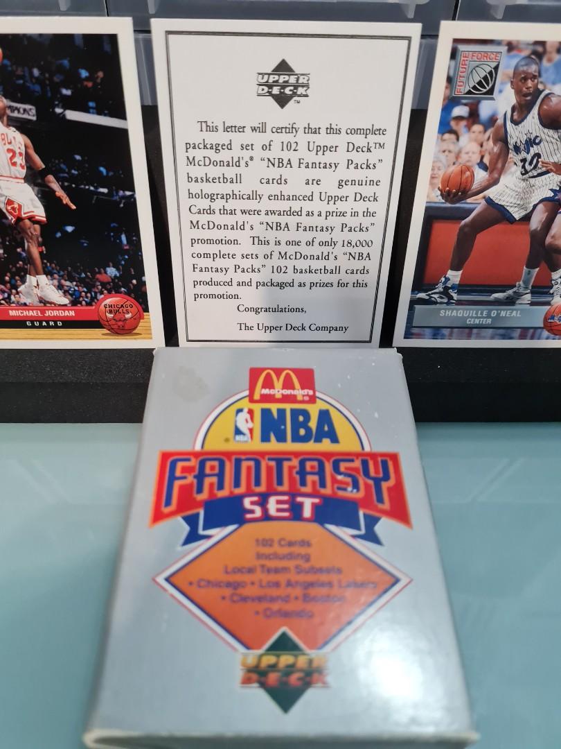 1992 McDonalds NBA Fantasy Set (102 cards) - RARE