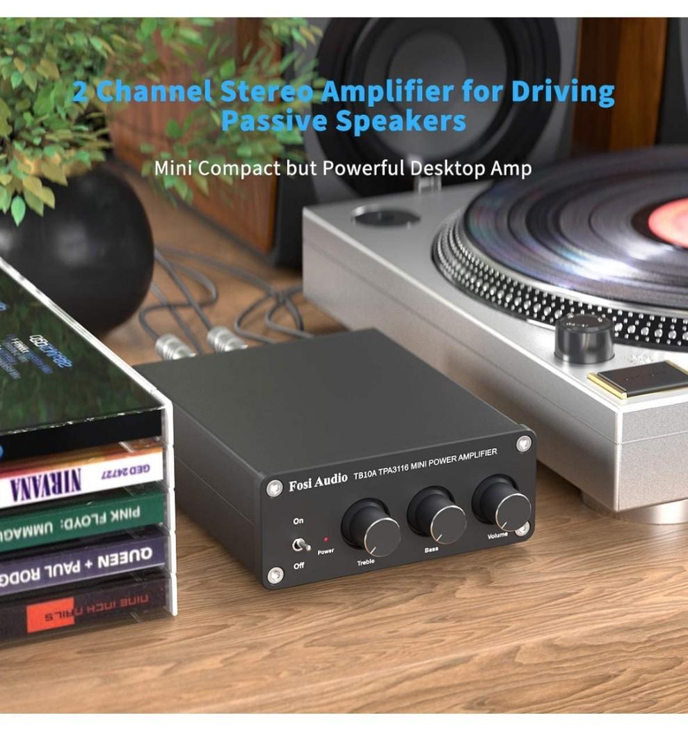 2 Channel Stereo Audio Amplifier Receiver Mini Hi-Fi Class D, Music