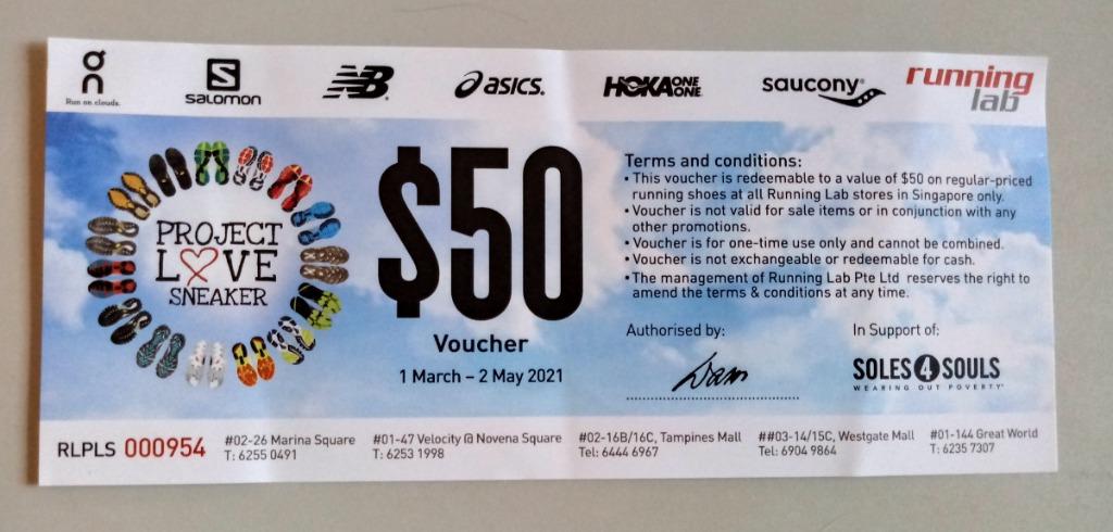 Running lab on sale $50 voucher
