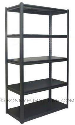 5 tier steel storage rack (black)