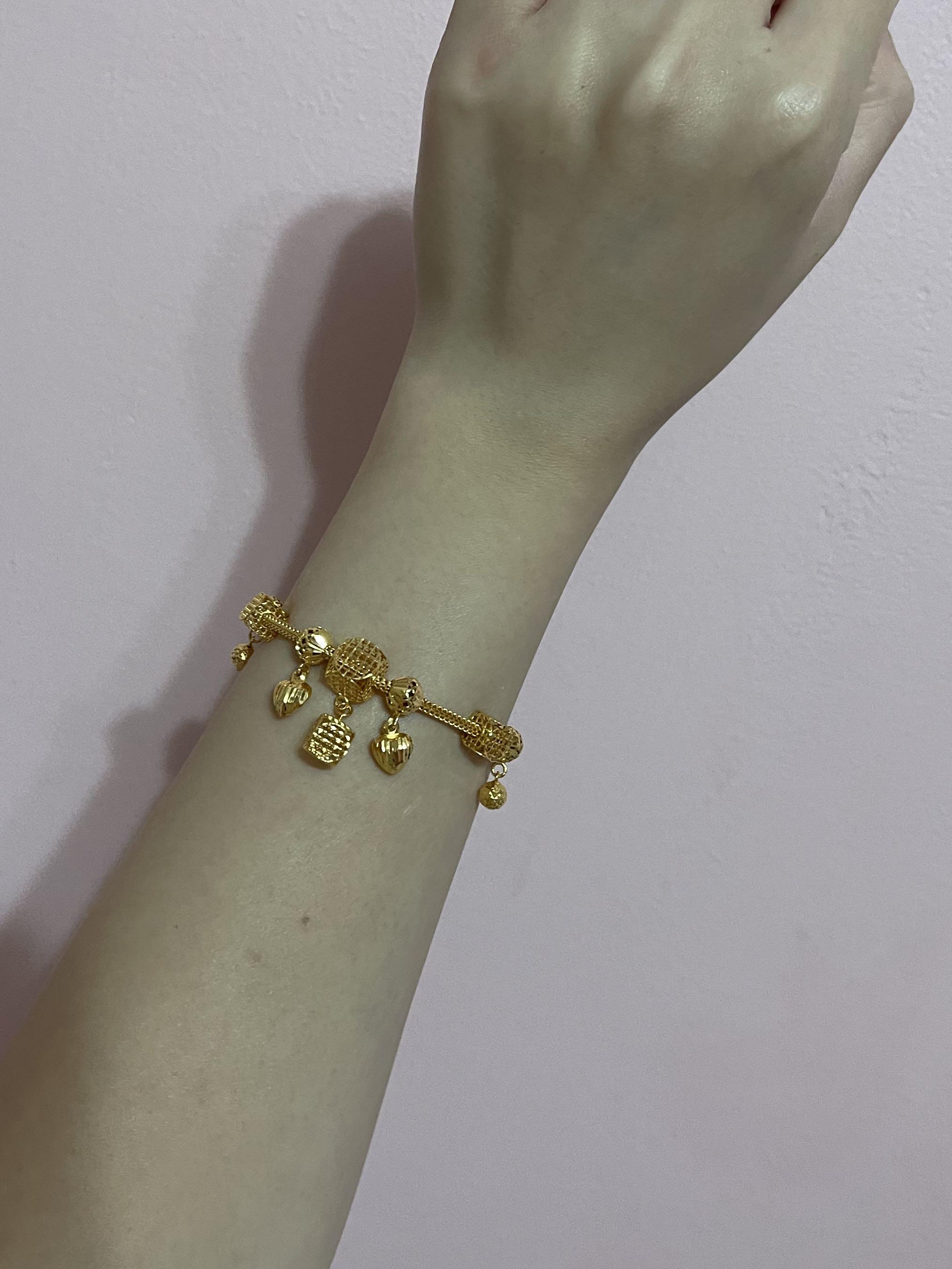 Gold charm bracelet for women sale