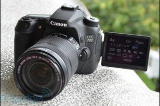 單反相機 佳能Canon 70D with 2 lens (EF-S 18-55mm f/3.5-5.6 IS STM) (EF-50mm f/1.8 STM)  鏡頭 全套 閃光燈 NIKKO sony有意出價問價