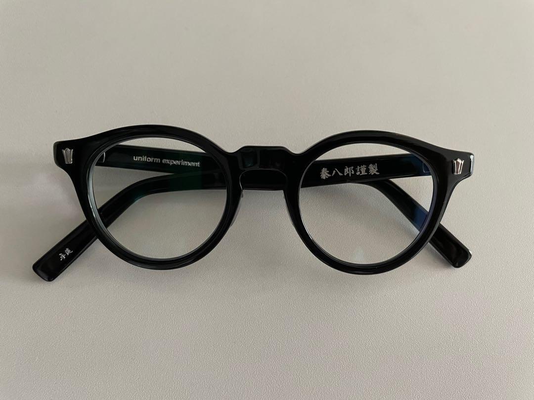 全新泰八郎謹製x Uniform Experiment 黑色眼鏡, 男裝, 手錶及配件, 眼鏡- Carousell