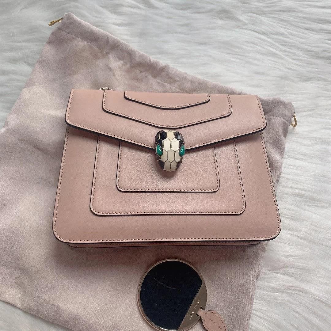 💯% Authentic Bvlgari Serpenti Forever Crossbody Bag in Nude Pink, Luxury,  Bags & Wallets on Carousell