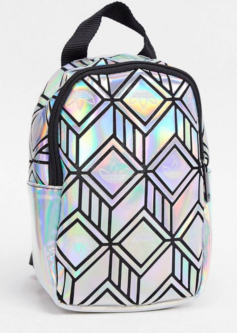 Adidas Originals 3D geo backpack in silver Women s Fashion Bags