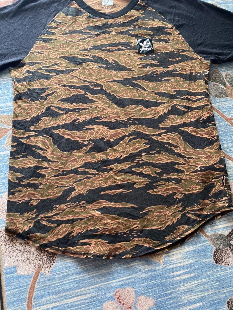 Adidas Skateboarding Trefoil Camo tiger stripe Men s Fashion