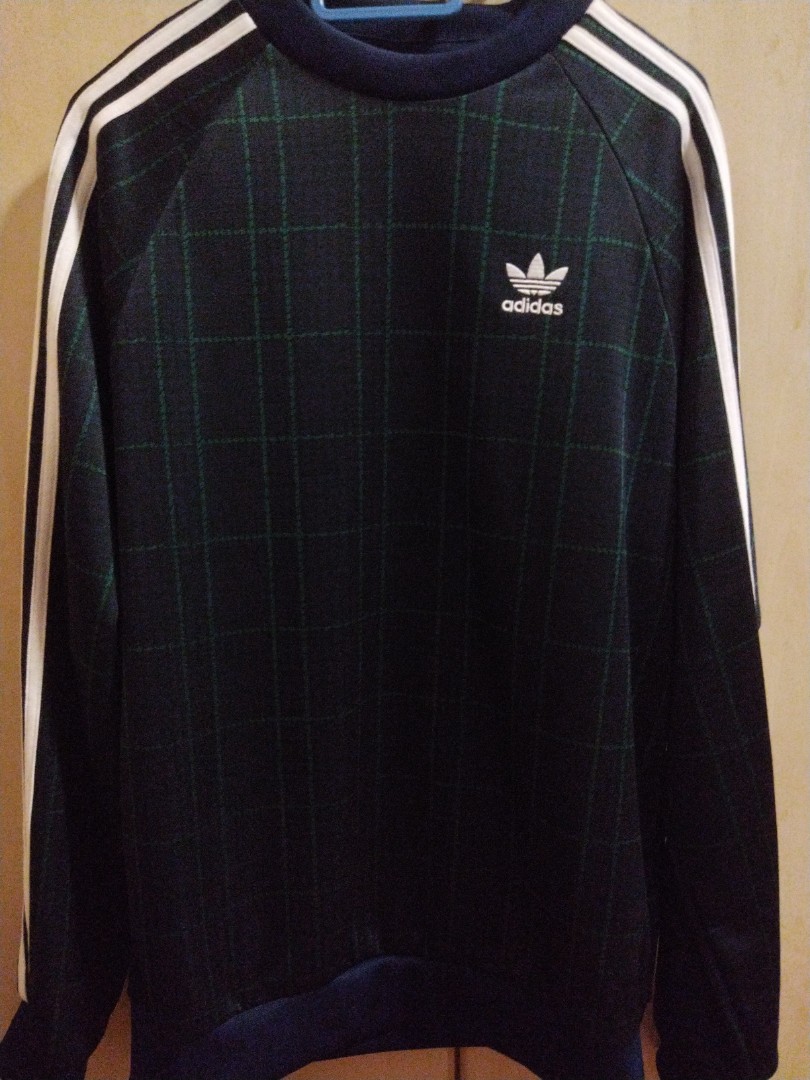 Adidas tartan crewneck sweatshirt