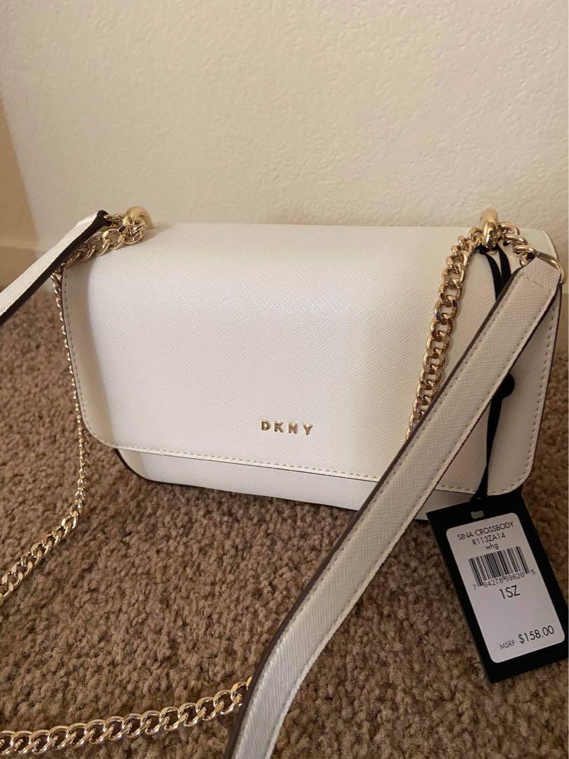 white dkny cross body bag