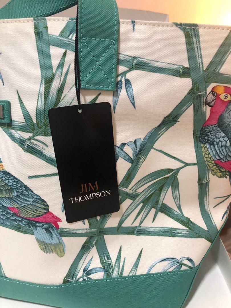 Authentic Jim Thompson Handbag (Category: Tote Bags) located in Singapore. Submitted by superduperstuff (Listing ID 1082273560, Image 3). Description: Beautiful and unique prints! Dimensions bottom length 34cm and top 45cm. Height 26cm and the base width is 24cm. .