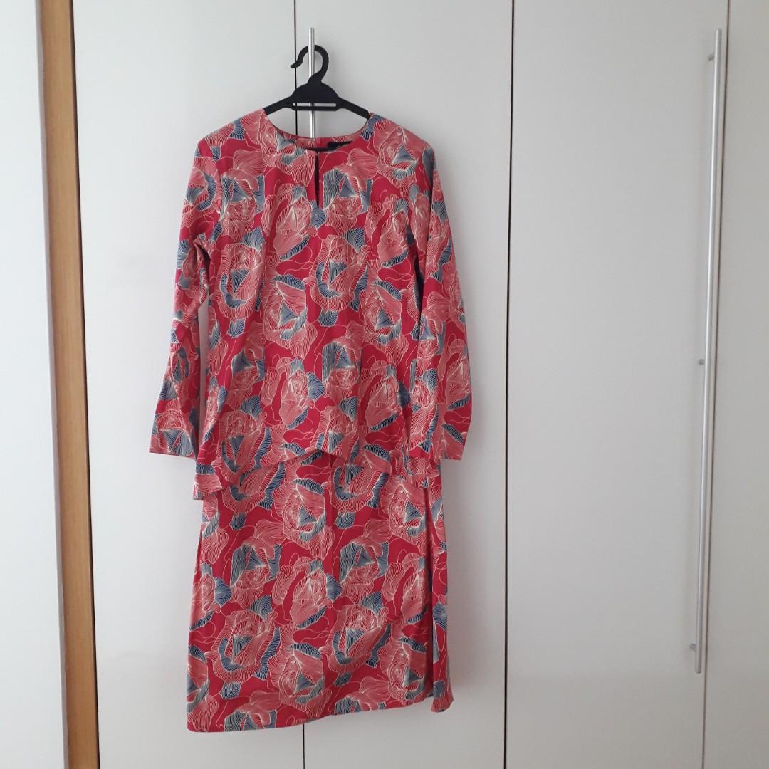 Baju Kedah Kurong Set Cotton Women S Fashion Clothes Dresses On Carousell