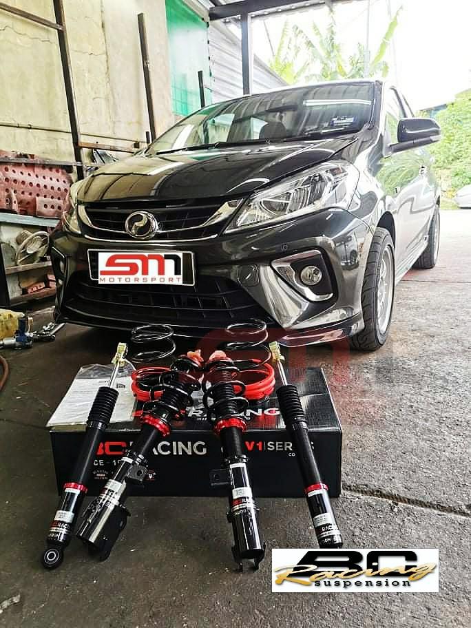 BC Racing V1 Series Hi Lo Soft Hard Bodyshift 30click Myvi G3 New Myvi ...
