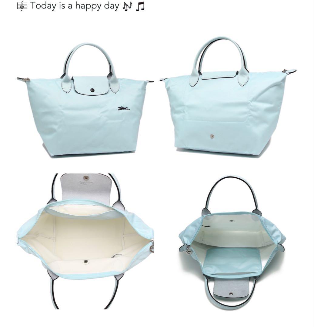 longchamp le pliage light blue