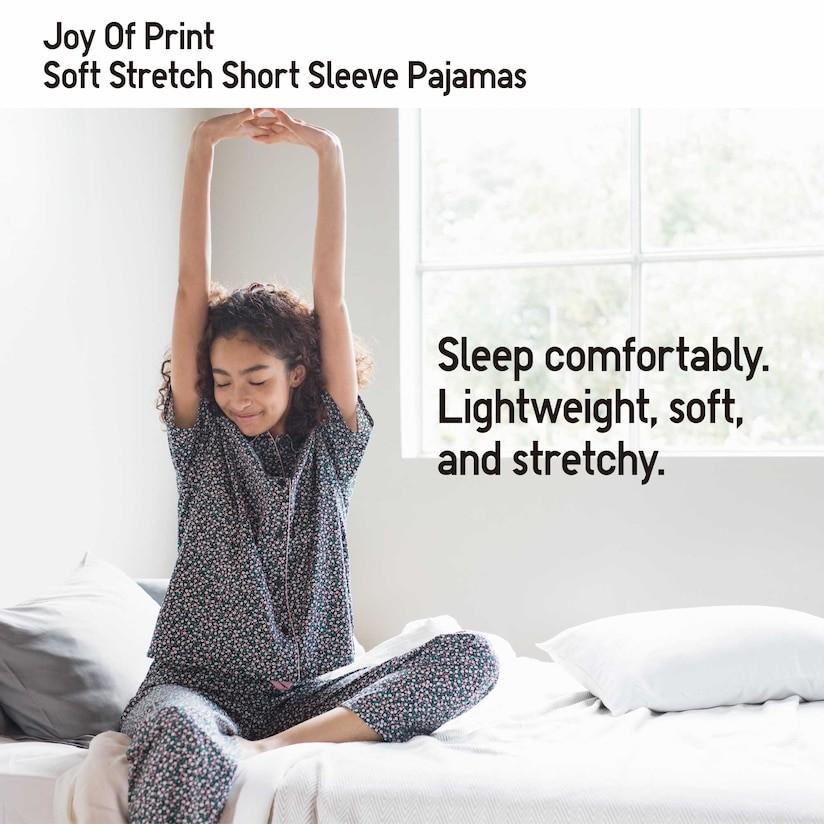 BN Uniqlo Joy Of Print Soft Stretch Pajamas Women Size S Women s Fashion New Undergarments Loungewear on Carousell